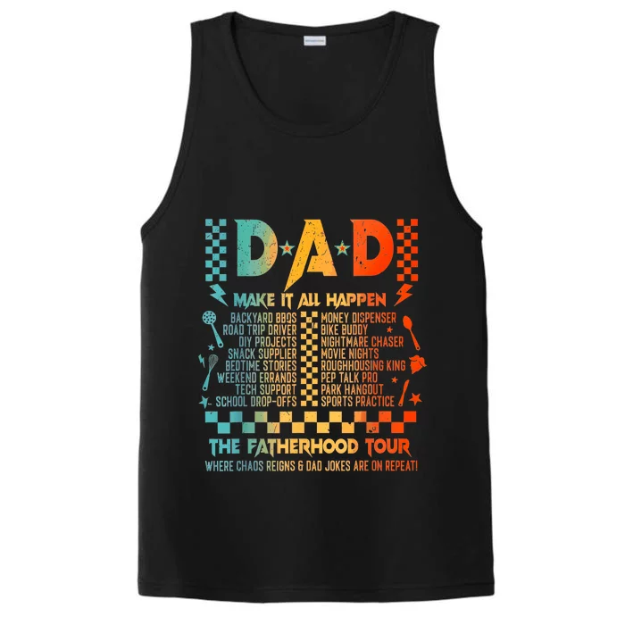 Dad Makes It All Happen Fatherhood Performance Tank