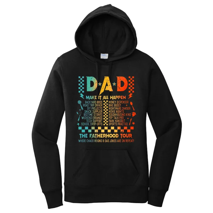 Dad Makes It All Happen Fatherhood Women's Pullover Hoodie