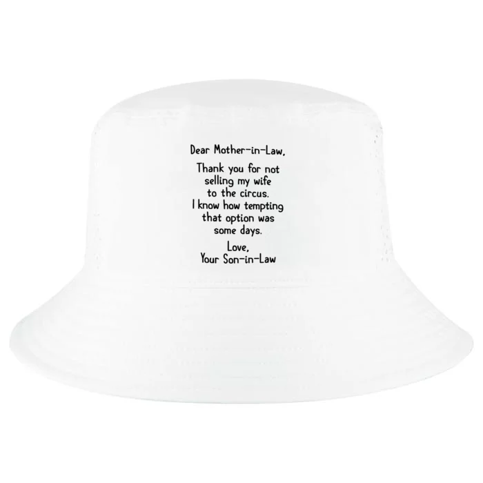 Dear Mother In Law Cool Comfort Performance Bucket Hat