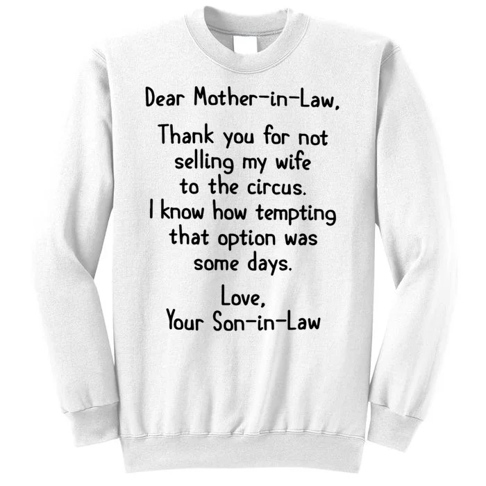 Dear Mother In Law Sweatshirt