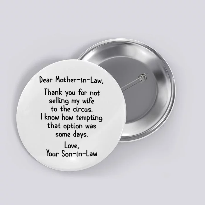 Dear Mother In Law Button