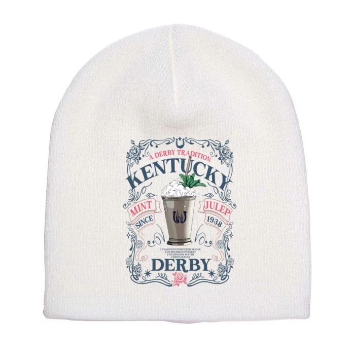 Derby Mint Juleps Since 1938 Kentucky Short Acrylic Beanie