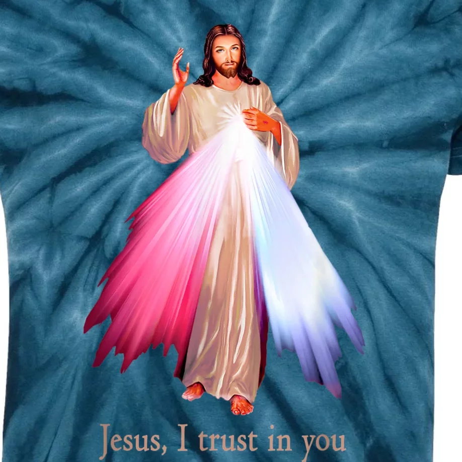 Divine Mercy Jesus I Trust In You Kids Tie-Dye T-Shirt