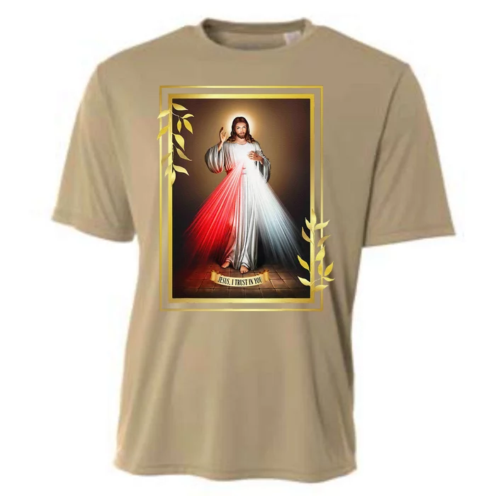 Divine Mercy Jesus Christ Jesus I Trust In You Catholic Cooling Performance Crew T-Shirt