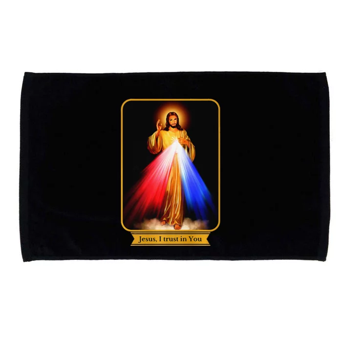 Divine Mercy Jesus I Trust In You Catholic Premium Microfiber Hand Towel