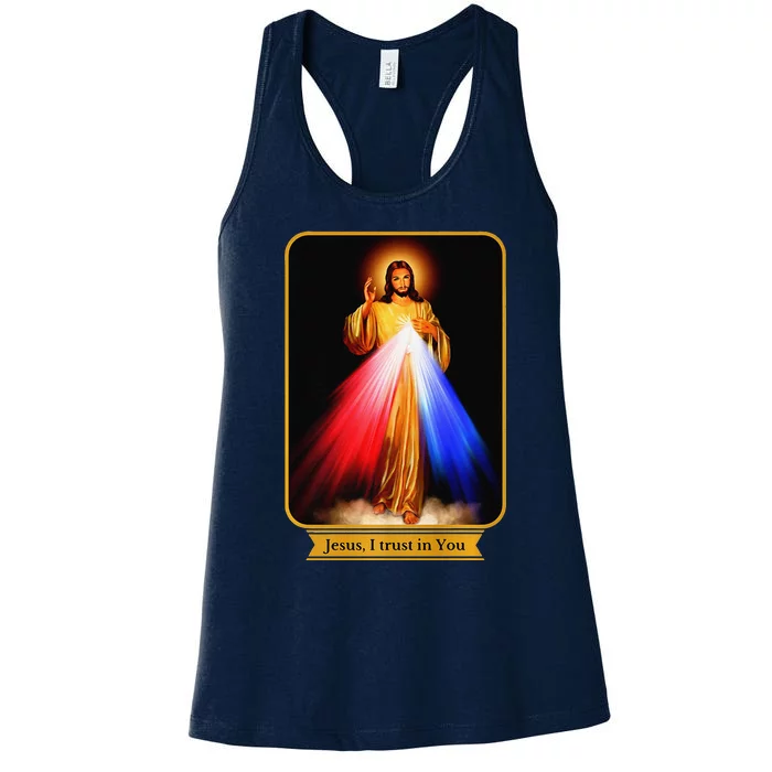 Divine Mercy Jesus I Trust In You Catholic Premium Women's Racerback Tank