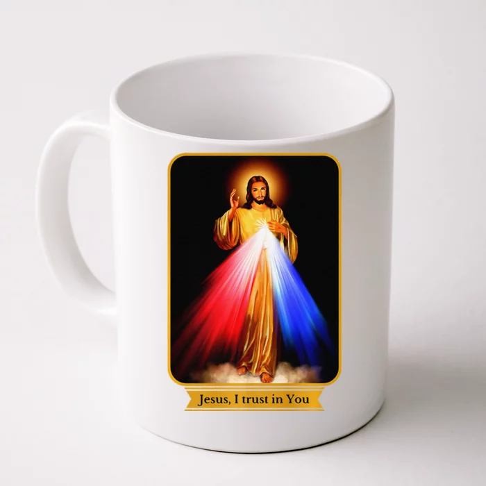 Divine Mercy Jesus I Trust In You Catholic Premium Front & Back Coffee Mug