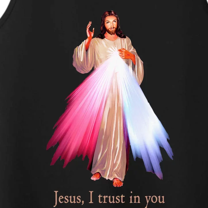 Divine Mercy Jesus I Trust In You Performance Tank