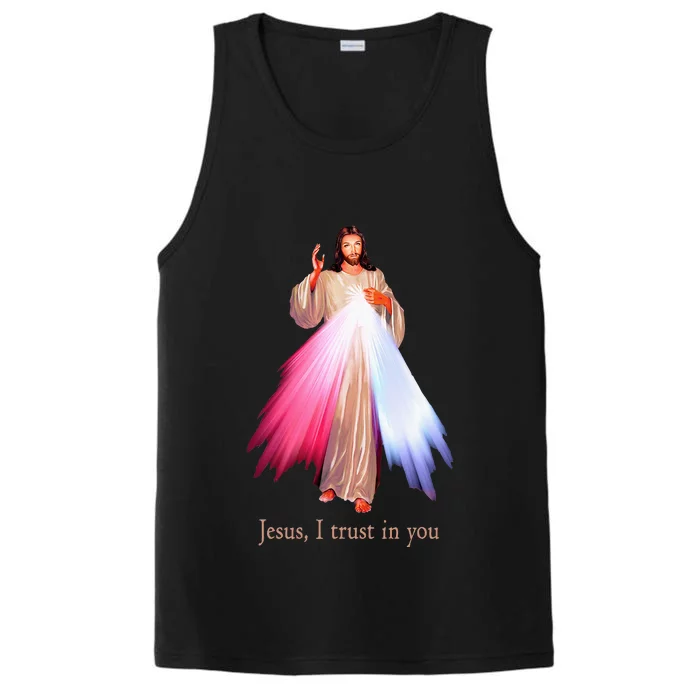 Divine Mercy Jesus I Trust In You Performance Tank