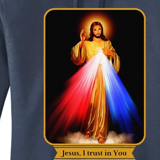 Divine Mercy Jesus I Trust In You Catholic Women's Pullover Hoodie