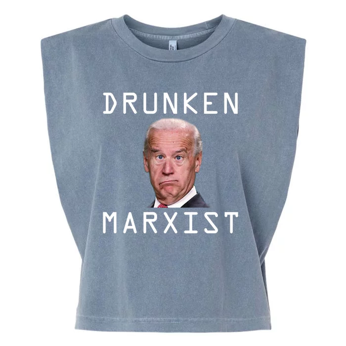 Drunken Marxist Joe Biden Garment-Dyed Women's Muscle Tee