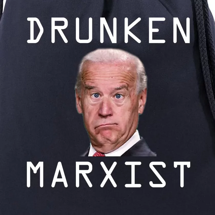 Drunken Marxist Joe Biden Drawstring Bag