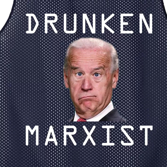 Drunken Marxist Joe Biden Mesh Reversible Basketball Jersey Tank