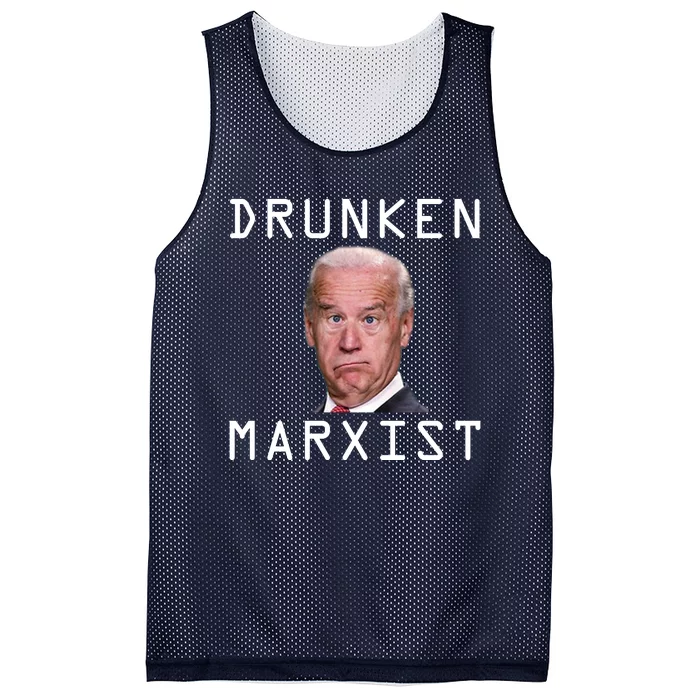 Drunken Marxist Joe Biden Mesh Reversible Basketball Jersey Tank