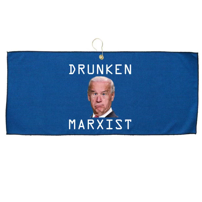 Drunken Marxist Joe Biden Large Microfiber Waffle Golf Towel