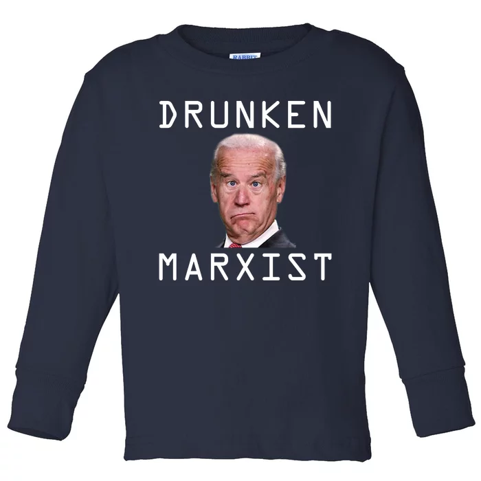 Drunken Marxist Joe Biden Toddler Long Sleeve Shirt