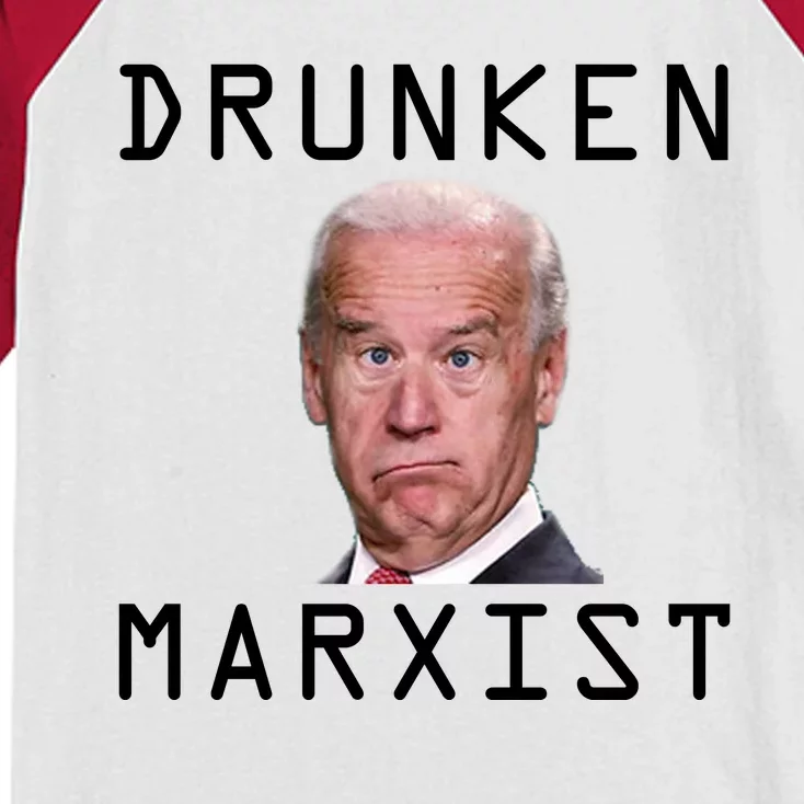 Drunken Marxist Joe Biden Kids Colorblock Raglan Jersey