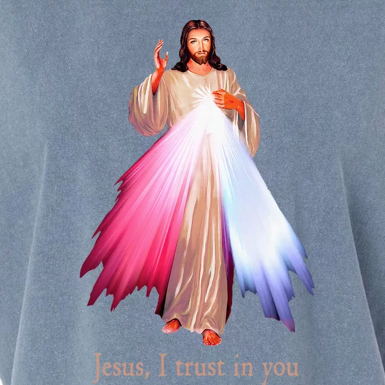 Divine Mercy Jesus I Trust In You Garment-Dyed Women's Muscle Tee