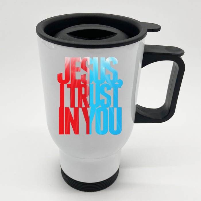 Divine Mercy Jesus I Trust In You St Faustina Catholic Front & Back Stainless Steel Travel Mug