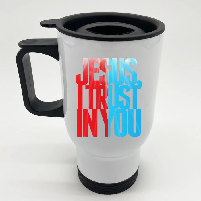 Divine Mercy Jesus I Trust In You St Faustina Catholic Front & Back Stainless Steel Travel Mug