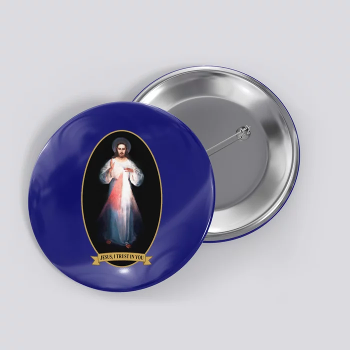 Divine Mercy Jesus I Trust In You Button