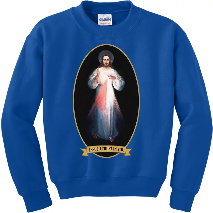 Divine Mercy Jesus I Trust In You Kids Sweatshirt