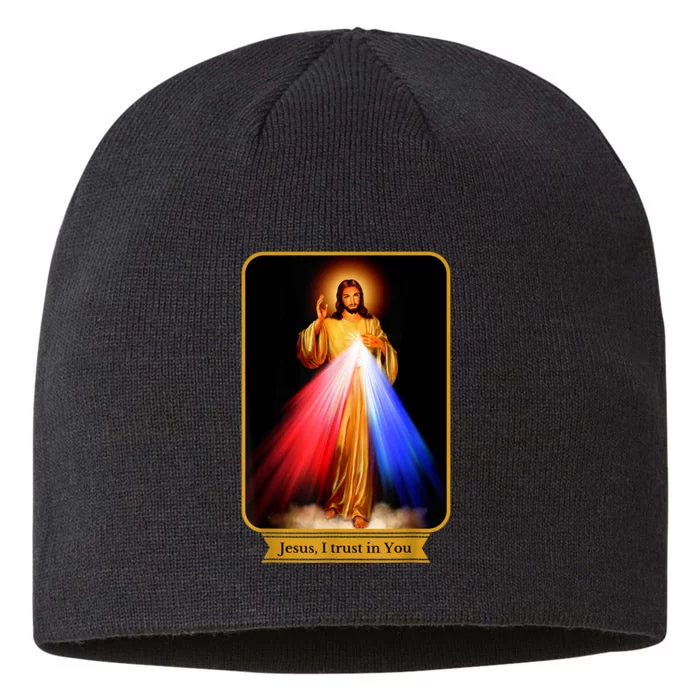 Divine Mercy Jesus I Trust In You Catholic 8 1/2in Sustainable Knit Beanie