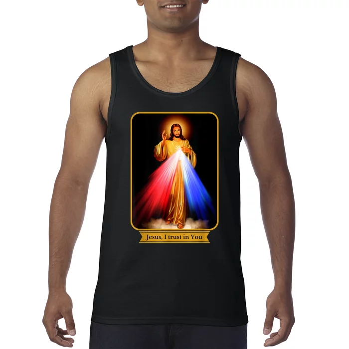 Divine Mercy Jesus I Trust In You Catholic Tank Top