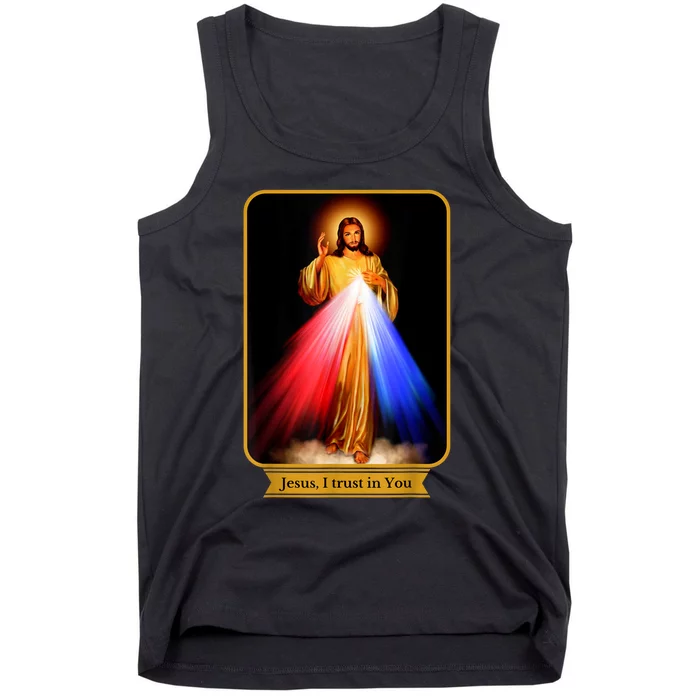 Divine Mercy Jesus I Trust In You Catholic Tank Top