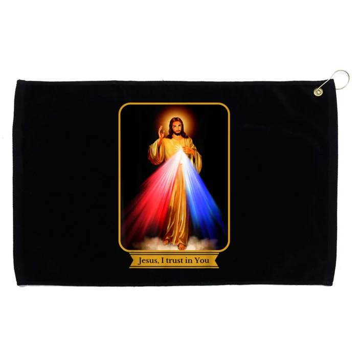 Divine Mercy Jesus I Trust In You Catholic Grommeted Golf Towel