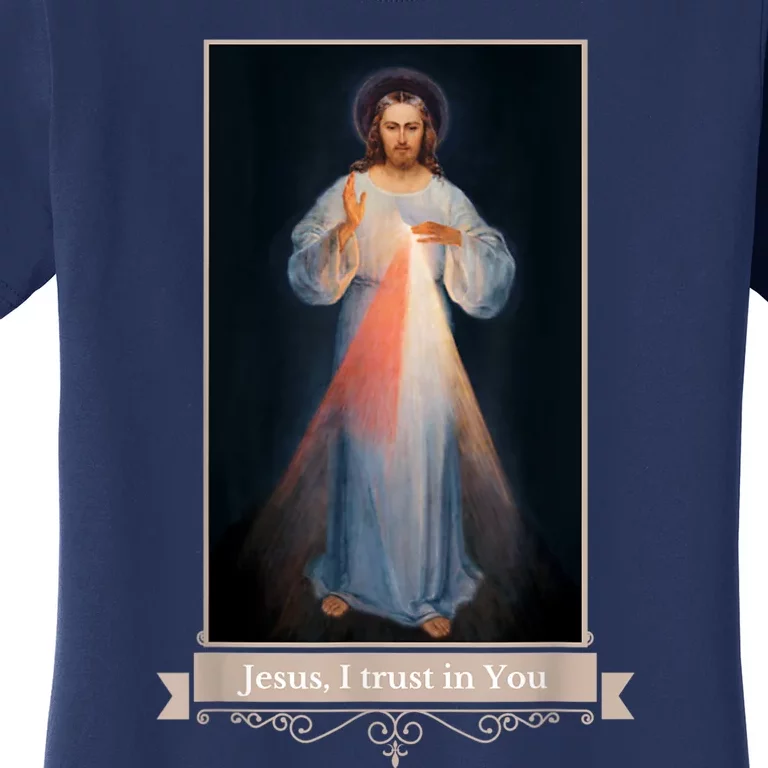 Divine Mercy Jesus I Trust In You Catholic Religious Women's T-Shirt