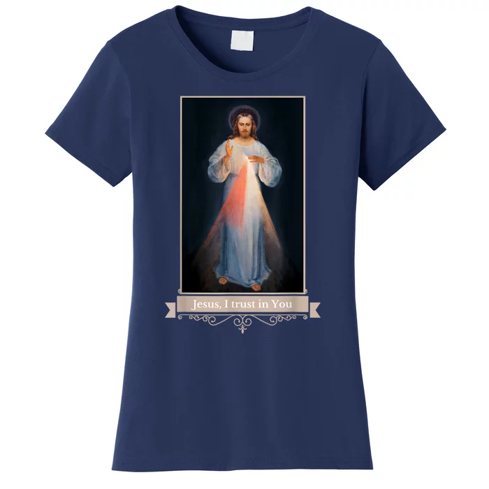 Divine Mercy Jesus I Trust In You Catholic Religious Women's T-Shirt