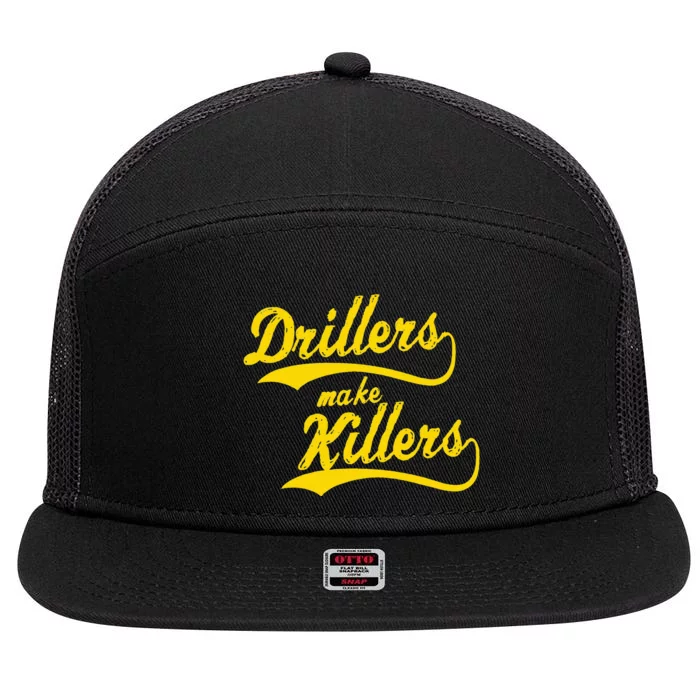 Drillers Make Killers Bjj Mma Jiu Jitsu Grappling 7 Panel Mesh Trucker Snapback Hat