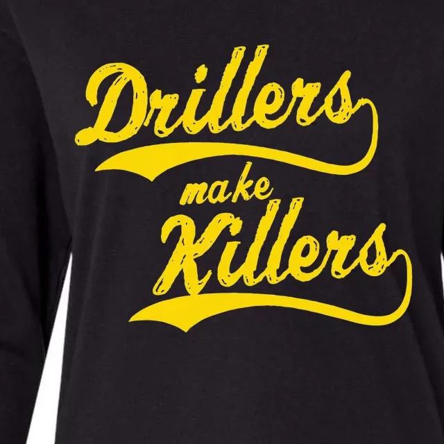 Drillers Make Killers Bjj Mma Jiu Jitsu Grappling Womens Cotton Relaxed Long Sleeve T-Shirt