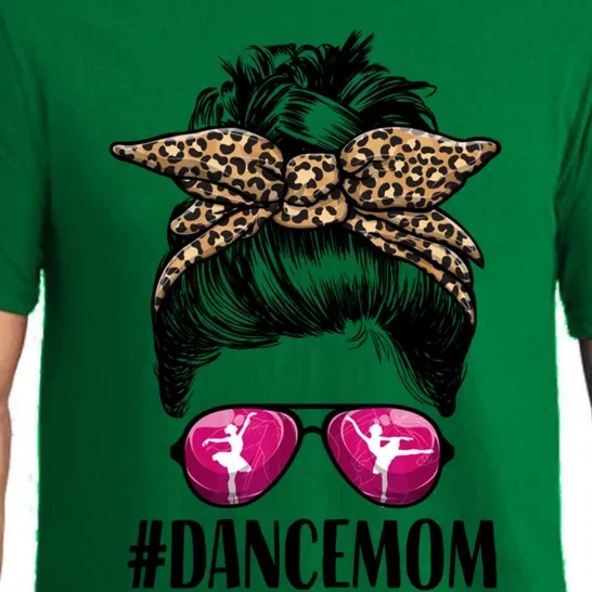 Dance Mom Life Messy Bun Leopard Ballet Mom Dance Mom Cute Gift Pajama Set