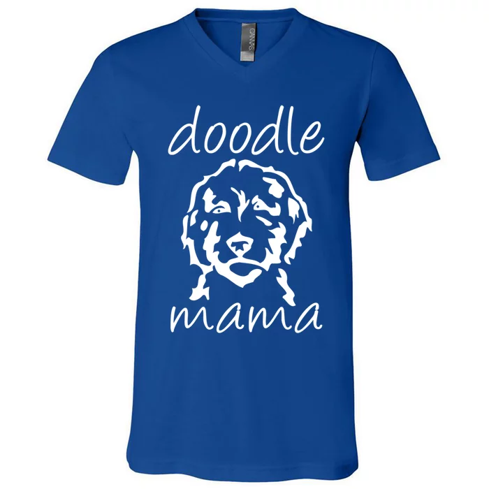 Doodle Mama Labradoodle Golden Doodle Dog Lover Mom Gift V-Neck T-Shirt