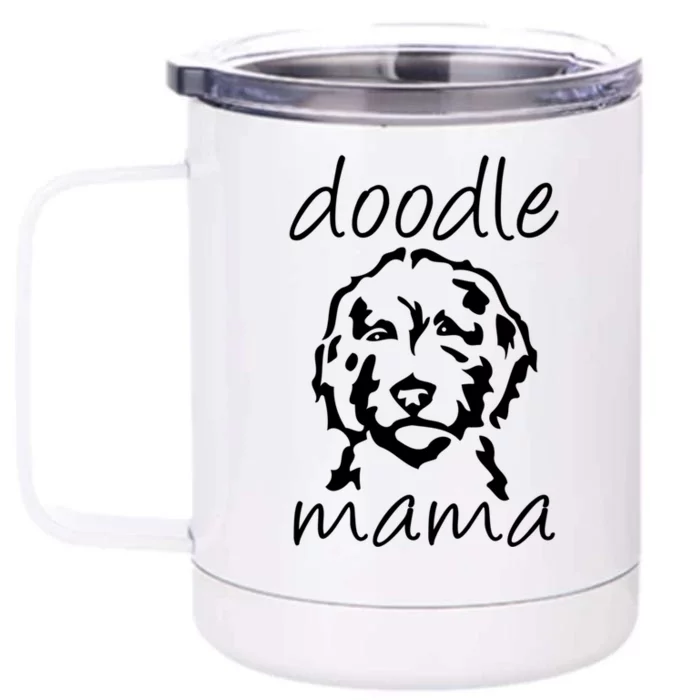 Doodle Mama Labradoodle Golden Doodle Dog Lover Mom Gift Front & Back 12oz Stainless Steel Tumbler Cup