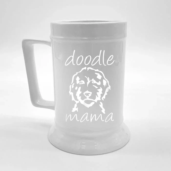 Doodle Mama Labradoodle Golden Doodle Dog Lover Mom Front & Back Beer Stein