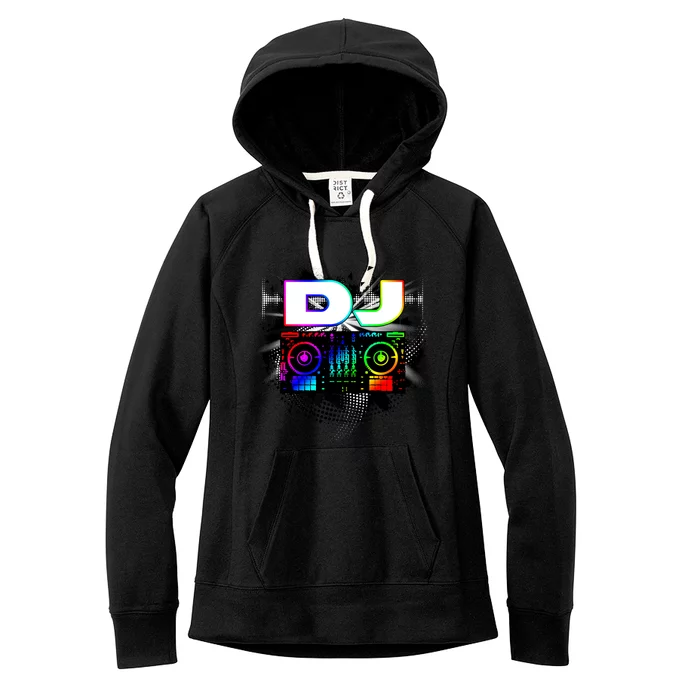 Dj Music Lover Music Player Sound Cool Funny Gift Women's Fleece Hoodie