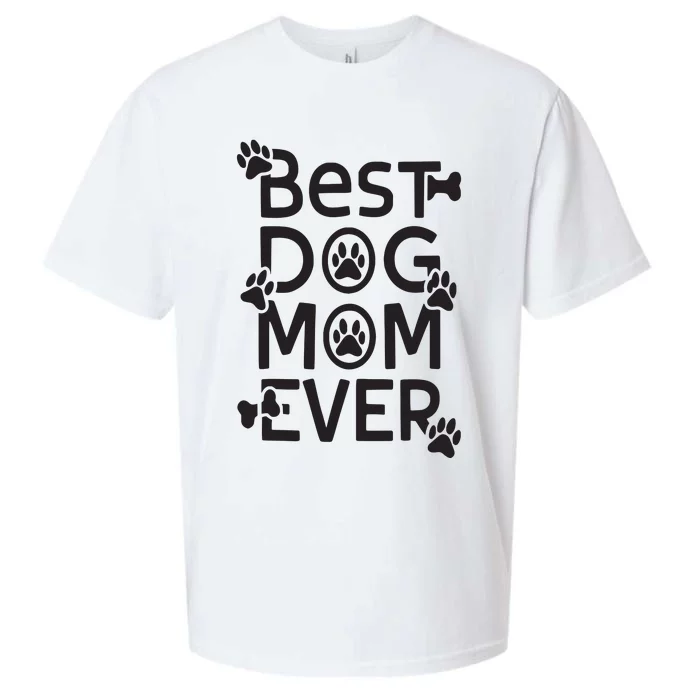 Dog Mom Life Paw Print Heart Cute Funny Dog Mom Product Sueded Cloud Jersey T-Shirt