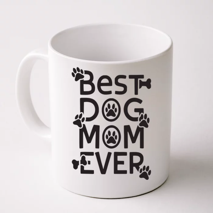 Dog Mom Life Paw Print Heart Cute Funny Dog Mom Product Front & Back Coffee Mug