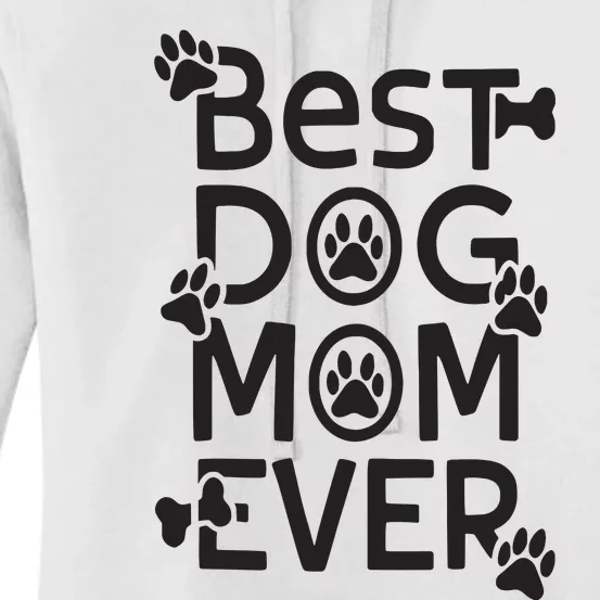 Dog Mom Life Paw Print Heart Cute Funny Dog Mom Product Women's Pullover Hoodie