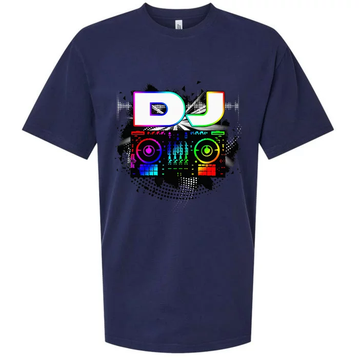 Dj Music Lover Music Player Sound Cool Funny Gift Sueded Cloud Jersey T-Shirt