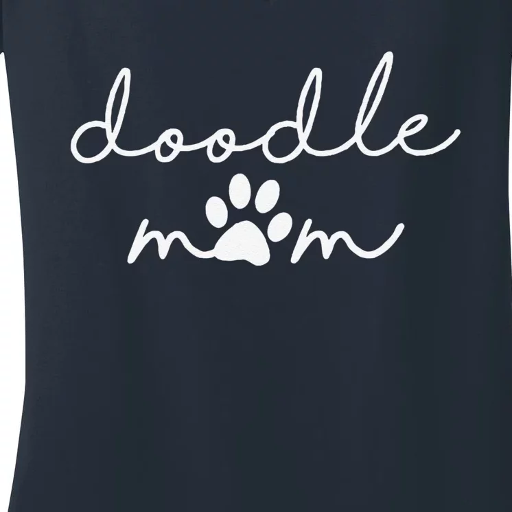 Doodle Mom Labradoodle Bernedoodle Goldendoodle Mama Women's V-Neck T-Shirt