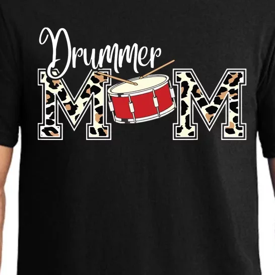 Drummer Mom Leopard Print Proud Drummer Mom Musical Pajama Set