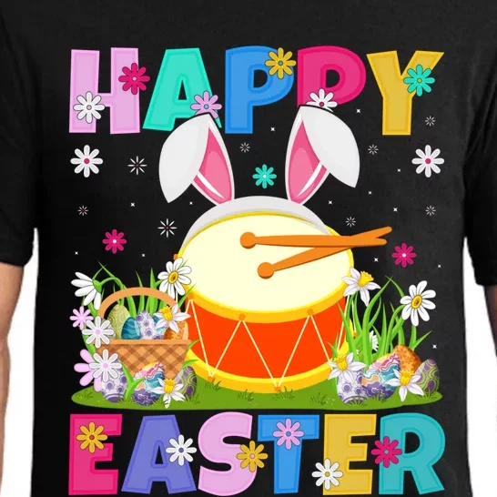 Drum Music Lover Happy Easter Bunny Drum Easter Sunday Cute Gift Pajama Set