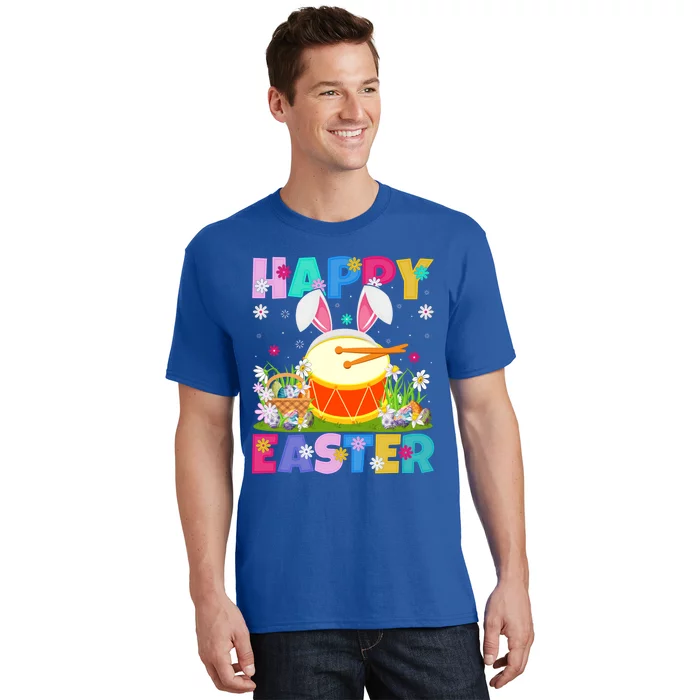 Drum Music Lover Happy Easter Bunny Drum Easter Sunday Cute Gift T-Shirt