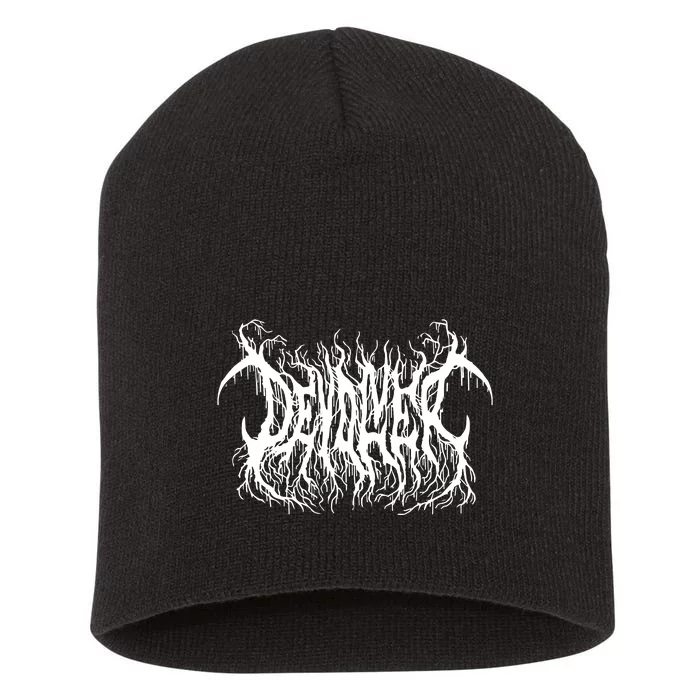 Devolver Metal Logo Short Acrylic Beanie