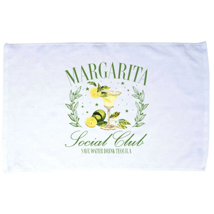 Drinking Margarita Locial Club Save Water Drink Tequila Microfiber Hand Towel