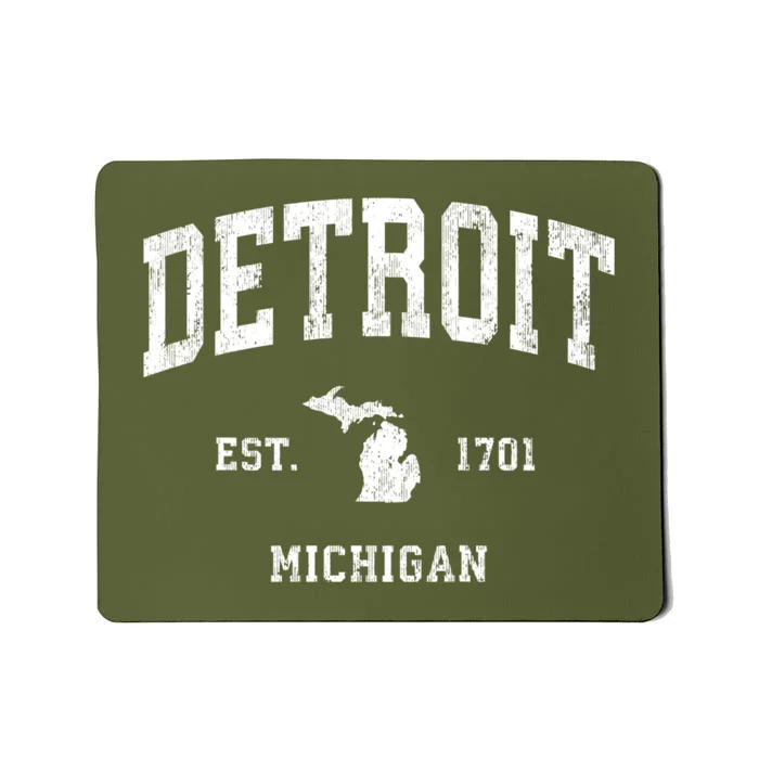 Detroit Michigan Mi Vintage Athletic Sports Mousepad